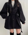 Long Sleeve Coat Overcoat Lace-up Trench With Pockets - 3IN SMART Shop #