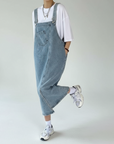 Casual Sleeveless Denim Overall Dress for Women
