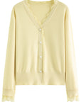 Chic Lace-Trimmed Plus Size Cardigan