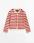 Slim-Fit Striped Cardigan for Spring