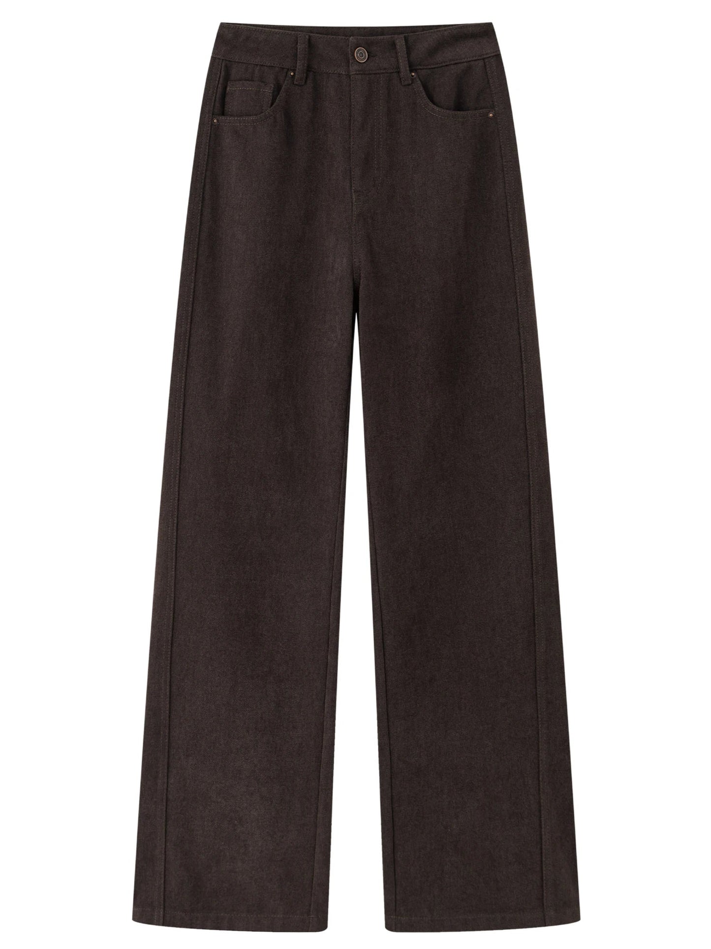 High Waist Wide Leg Pants Winter Office Trousers Loran