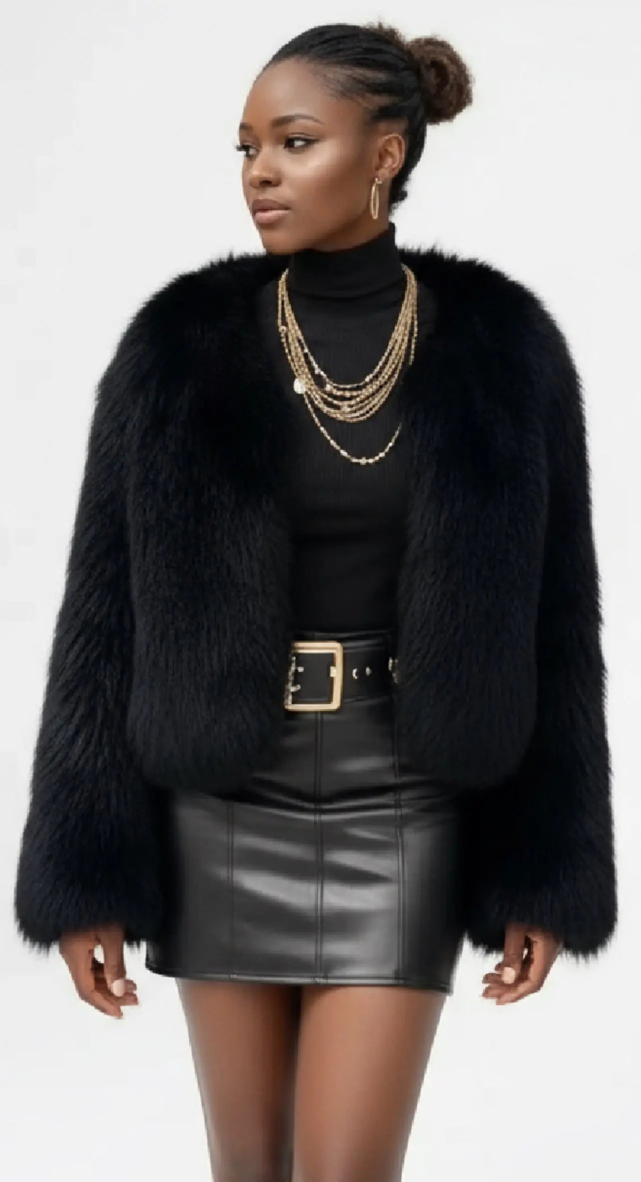 Elegant Imitation Fur Jacket - Loran
