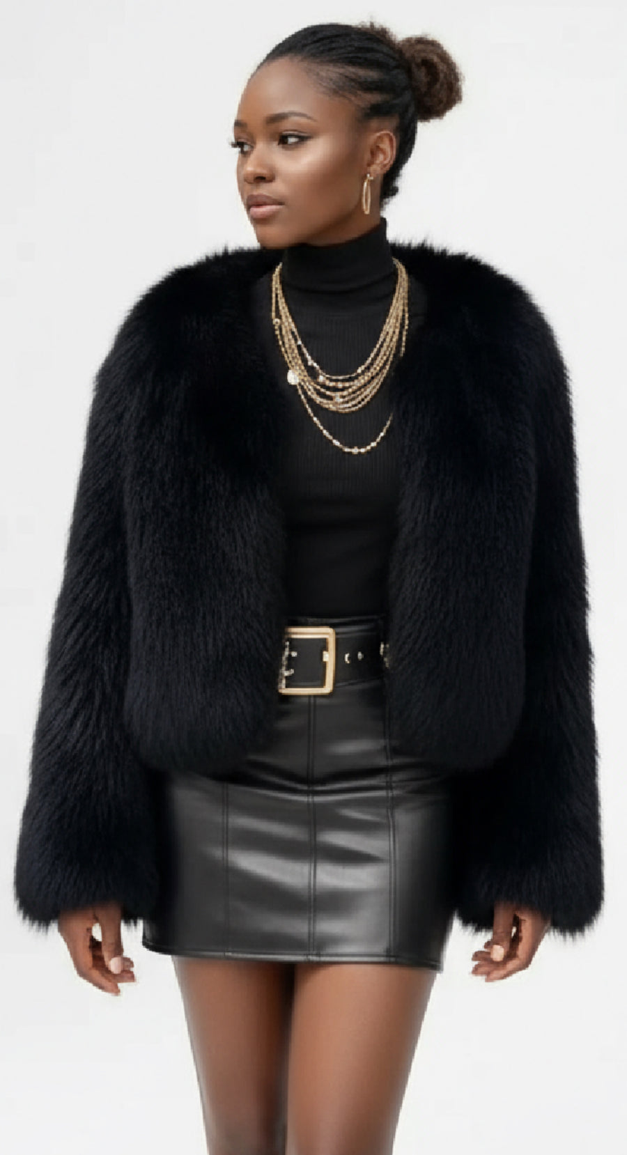 Elegant Imitation Fur Jacket