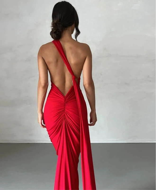 Elegant evening gown for weddings and formal events.