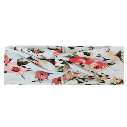 Floral Twisted Wide Stretch Summer Hairband