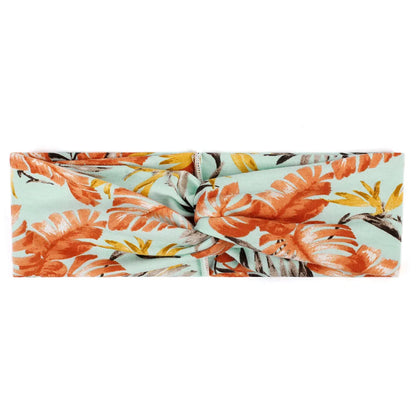 Floral Twisted Wide Stretch Summer Hairband