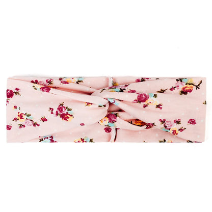 Floral Twisted Wide Stretch Summer Hairband