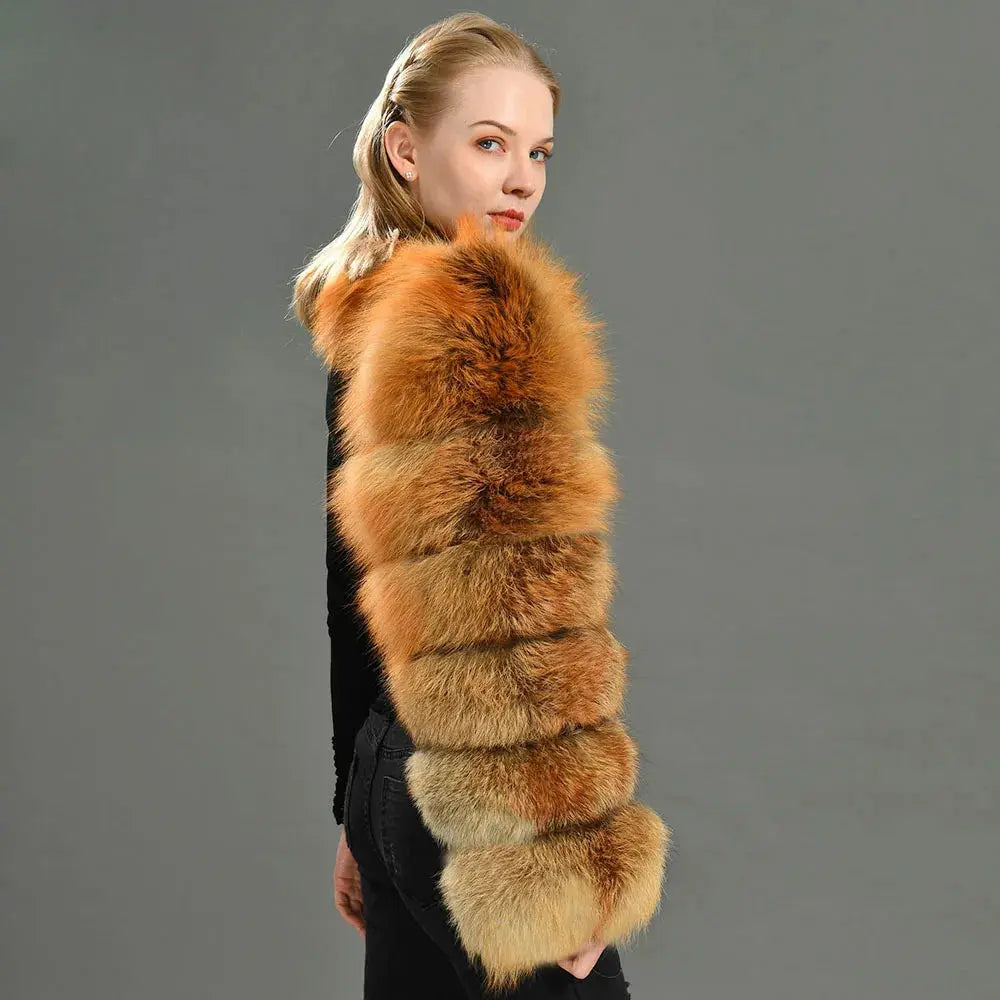Luxury Fox Real Fur Single Sleeves Ladies Fashion - Loran