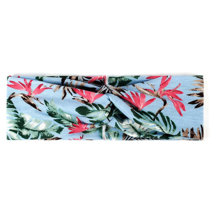 Floral Twisted Wide Stretch Summer Hairband