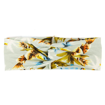 Floral Twisted Wide Stretch Summer Hairband