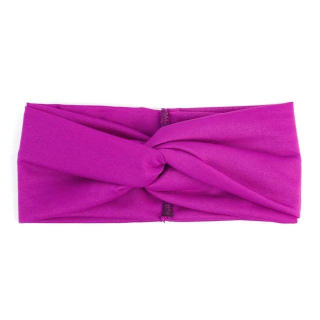 Floral Twisted Wide Stretch Summer Hairband