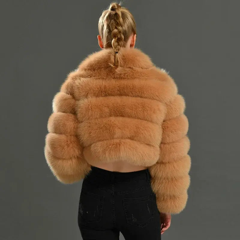 Real Fox Fur Coat Short  Full Sleeves - Loran
