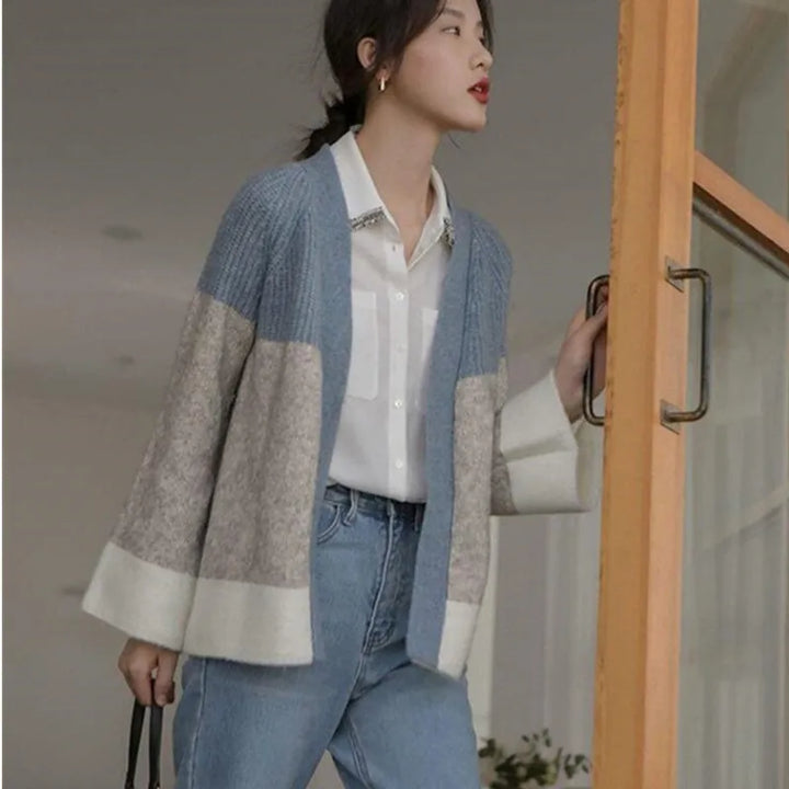 Women Coat Knitted Stitching Long Cardigan - 3IN SMART Shop  #