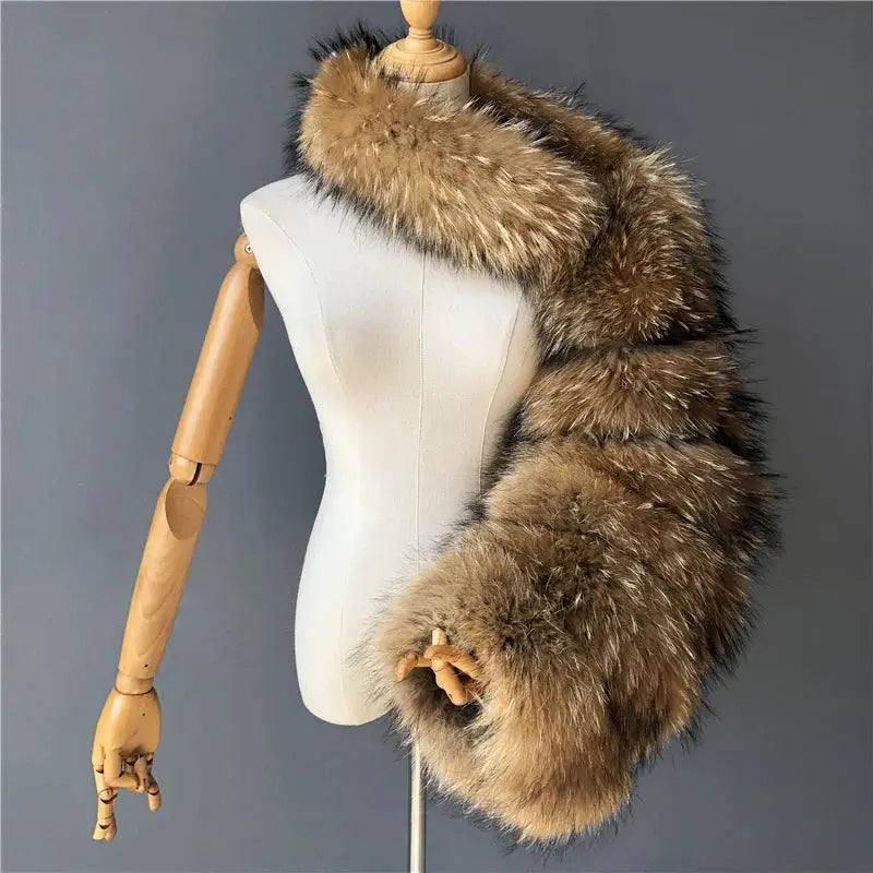 Luxury Fox Real Fur Single Sleeves Ladies Fashion - Loran
