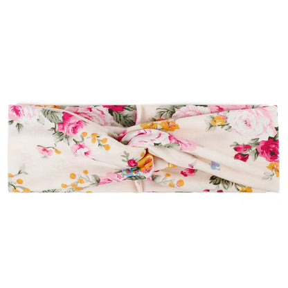 Floral Twisted Wide Stretch Summer Hairband