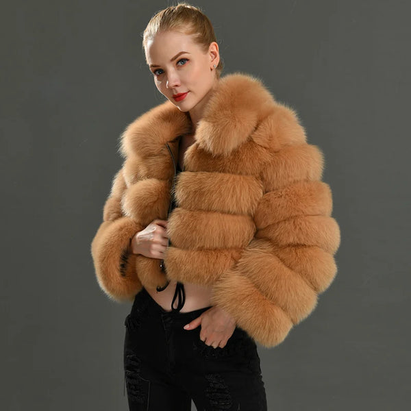 Real Fox Fur Coat 