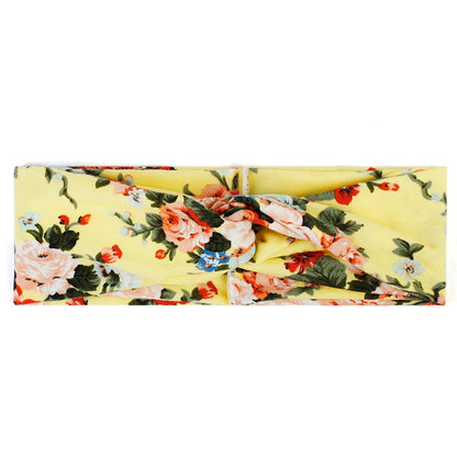 Floral Twisted Wide Stretch Summer Hairband