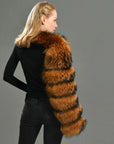 Luxury Fox Real Fur Single Sleeves Ladies Fashion