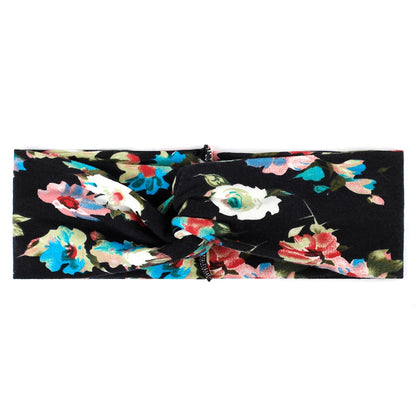 Floral Twisted Wide Stretch Summer Hairband