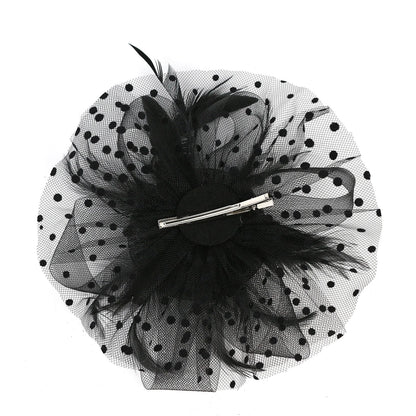 Vintage Feather Flower Fascinator Hat & Headband