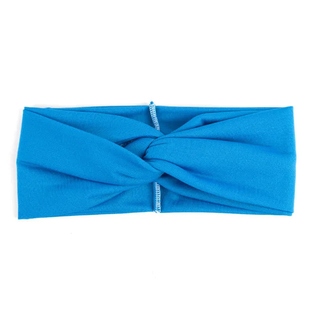 Floral Twisted Wide Stretch Summer Hairband