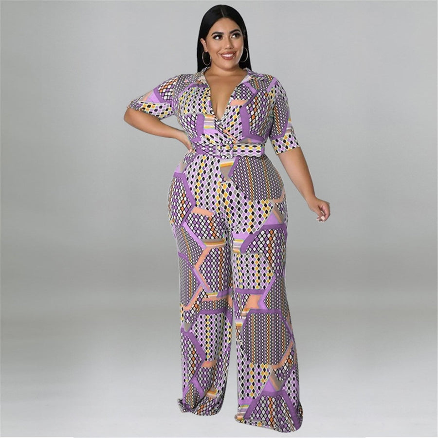 Plus Size Jumpsuit Printed - 3IN SMART Shop  #