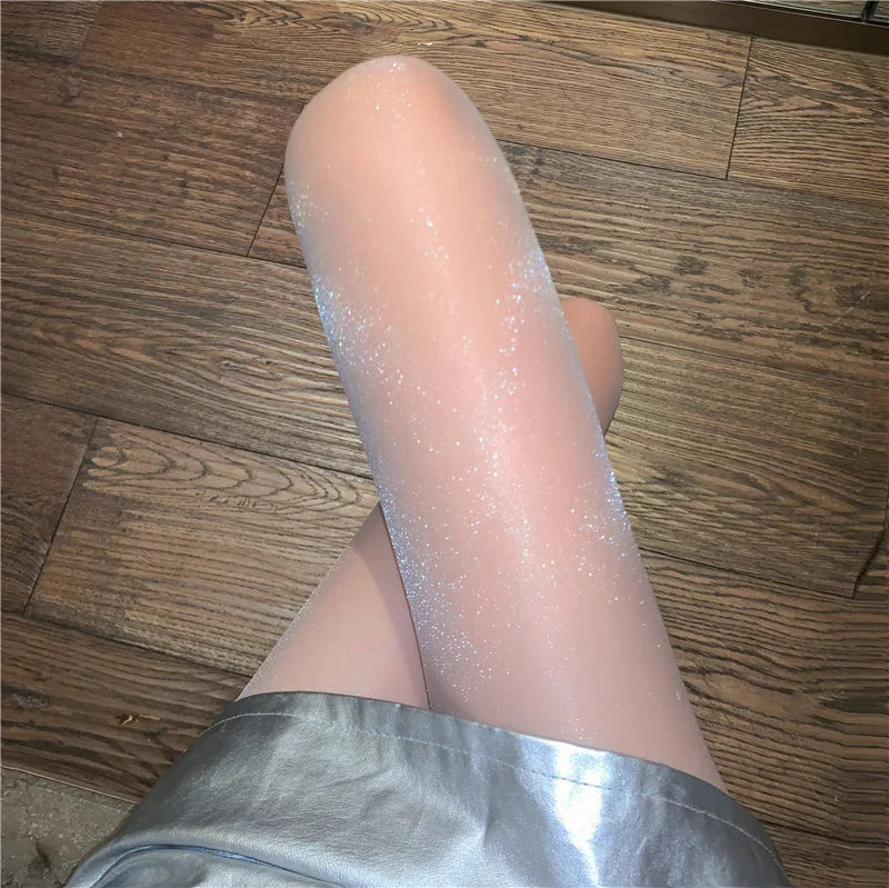 Polka Dot & Heart Silk Tights Women's Nylon Pantyhose