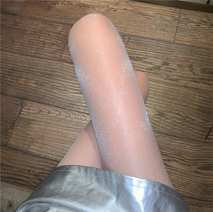 Polka Dot & Heart Silk Tights Women's Nylon Pantyhose