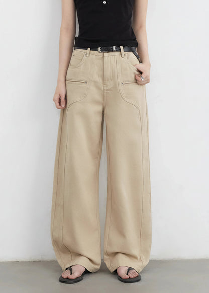 CHIC VEN Women Jeans Solid Loose Casual New Split Wide Leg Denim Pant Workwear Female Trousers Spring Autumn 2025 Loran