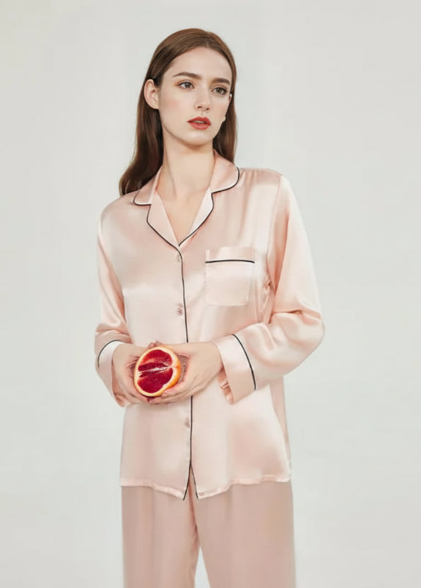 Women’s Mulberry Silk Pajama Set Long Sleeve Summer Loran