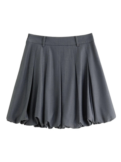 Cozy Chic Plus Size Gray Skirt for Autumn Fashion - Loran