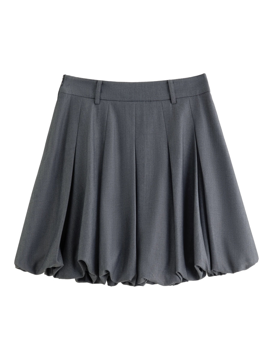 Cozy Chic Plus Size Gray Skirt for Autumn Fashion