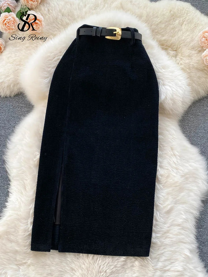 Long skirt with slim and thick bodycon - 3IN SMART Shop  #