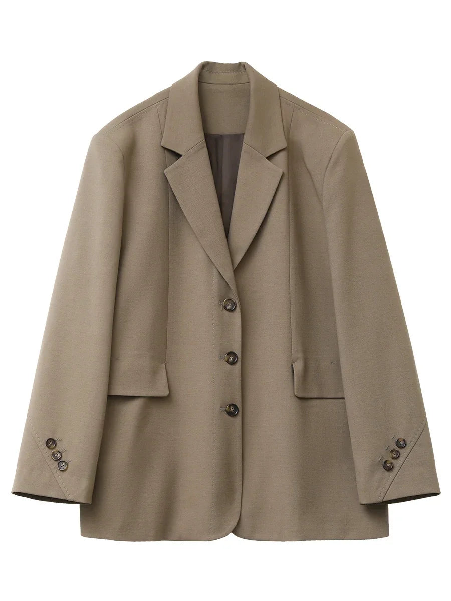 Casual Loose Blazer Single-Breasted Office Coat Loran