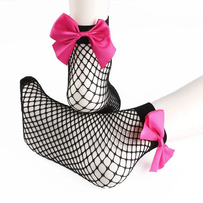 Chic Harajuku Bow Fishnet Socks Lolita Style