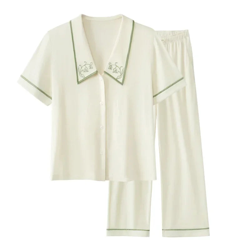 Womens Pajamas Short Sleeve Set Loran