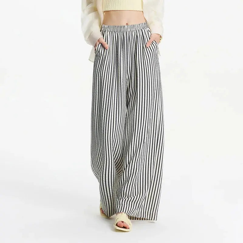 Women's Striped Wide Leg Pants Loran