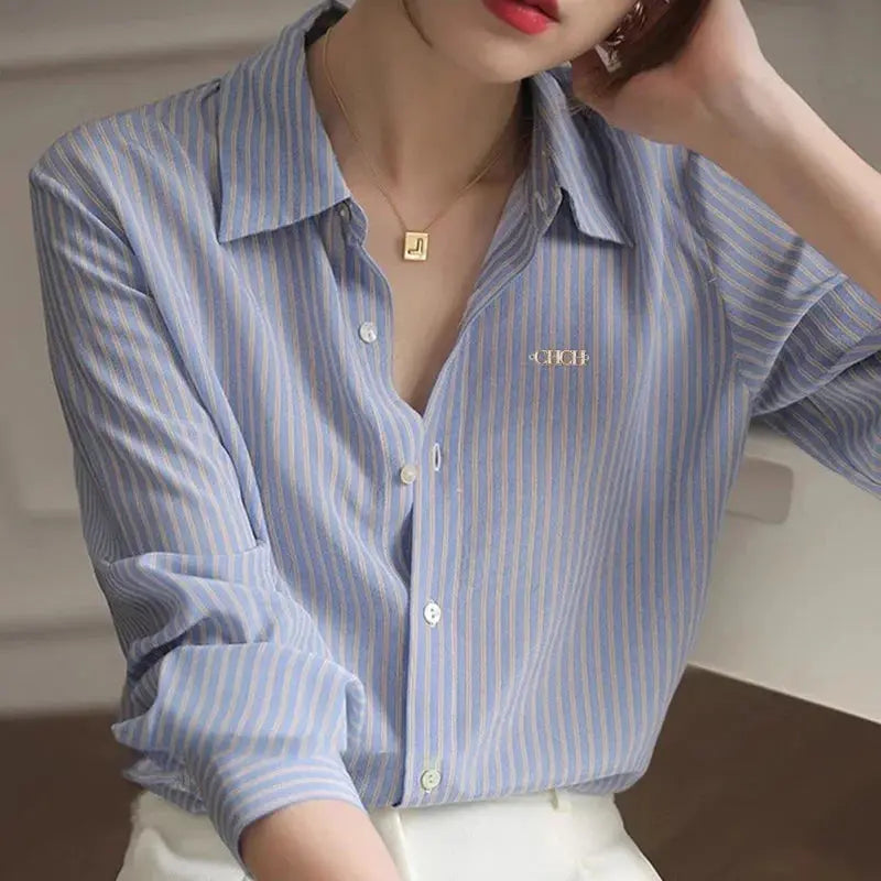 Classic Striped Long-Sleeve Shirt - Loran