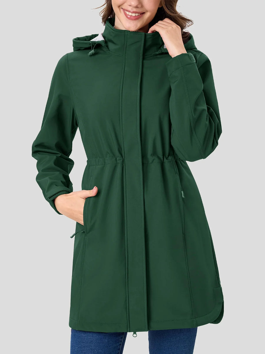 Women's Waterproof Fleece-Lined Hooded Parka