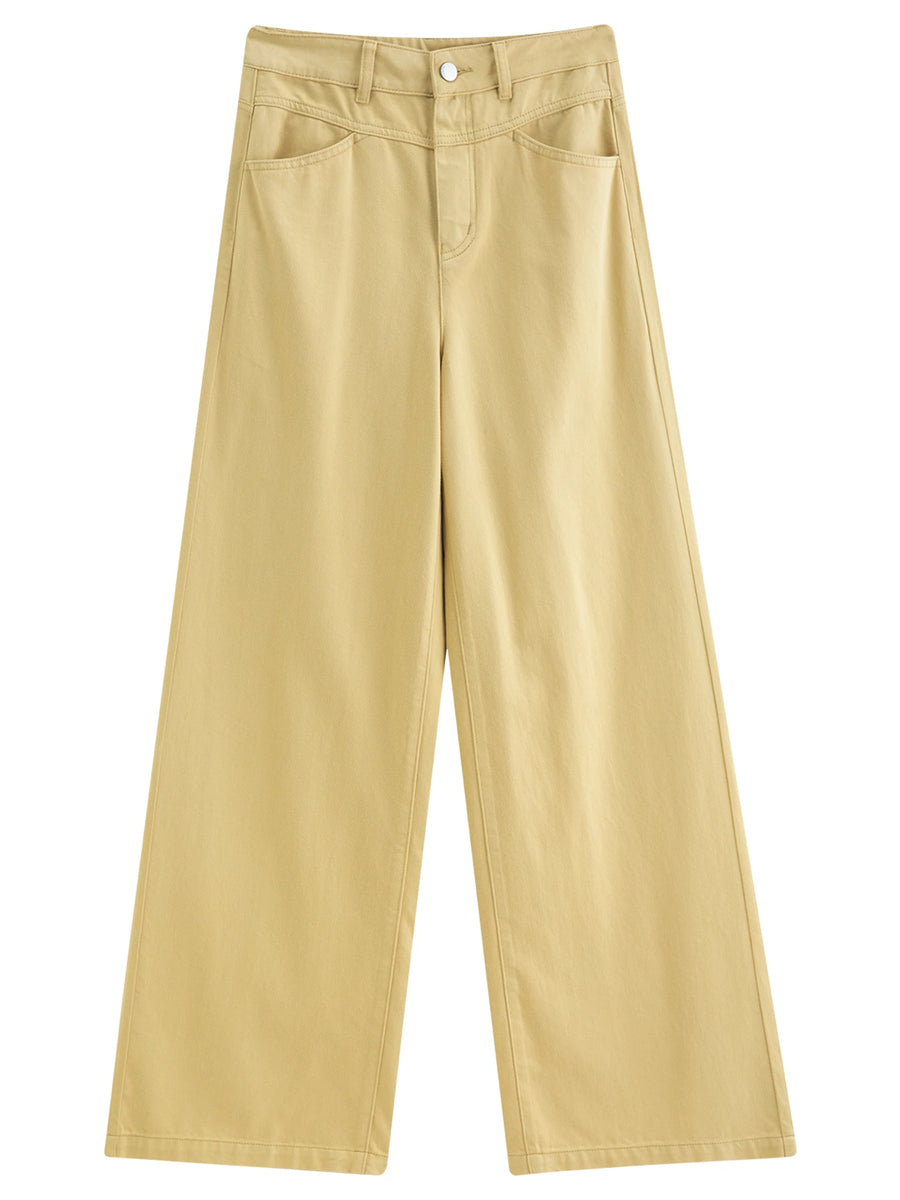 Multi-Color Wide-Leg Straight Jeans