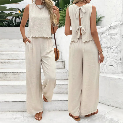 Casual Women's Tank Top & Trousers Set - Loran