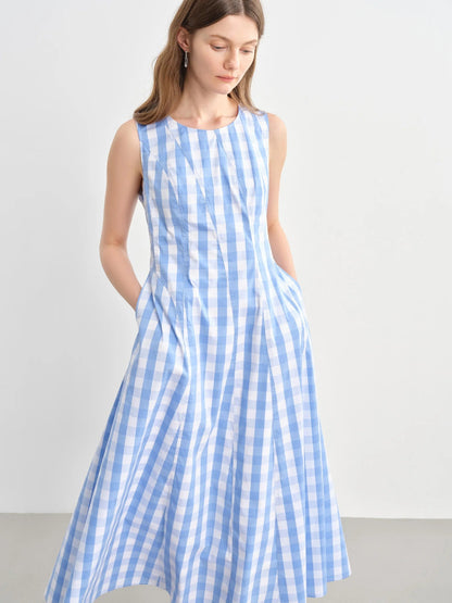 Plus Size A-Line Dress Slimming Waist-Defined Summer Vest Loran
