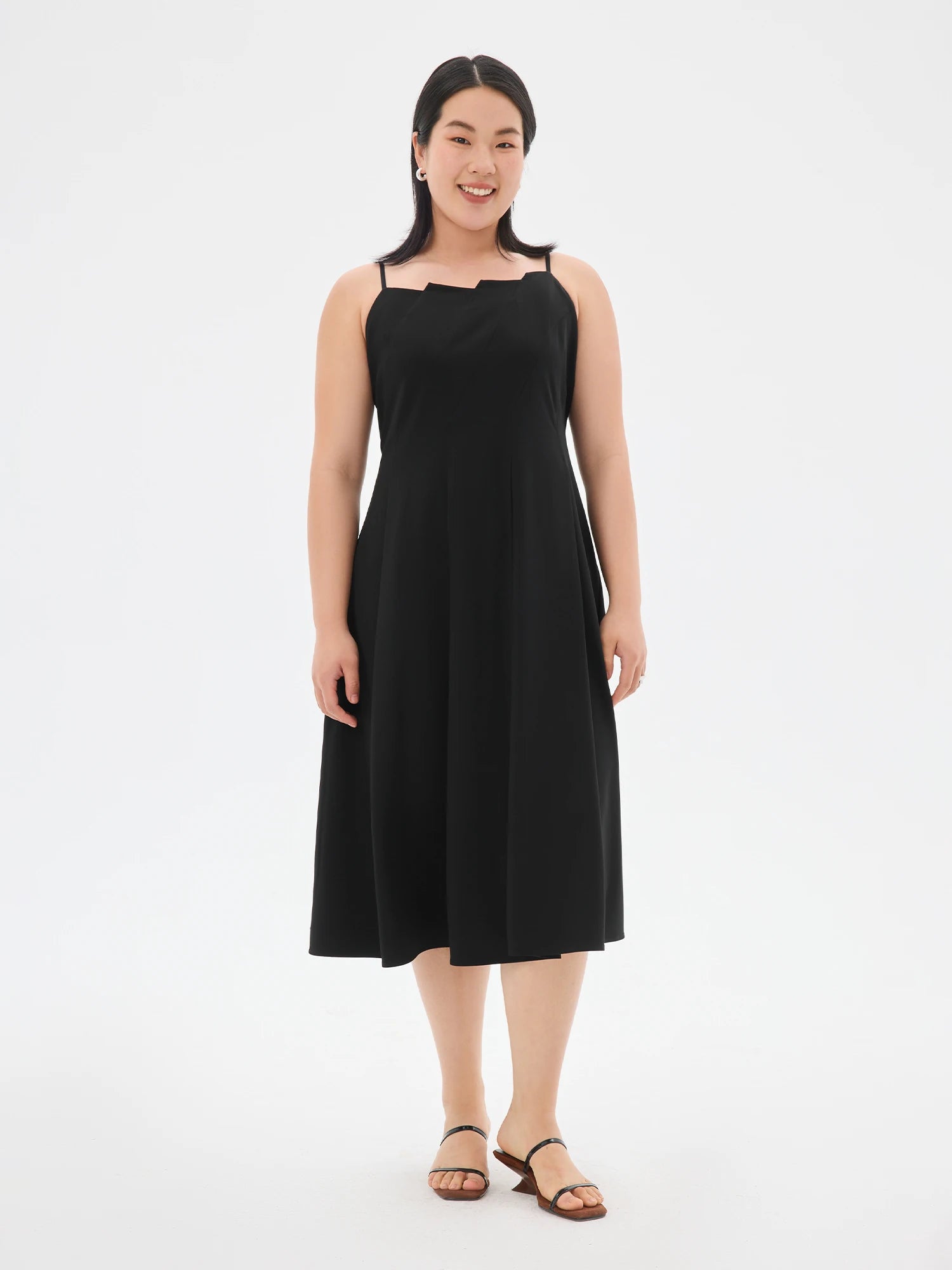 Origami Collar Maxi Dress Convertible 2-in-1 Silhouette Loran