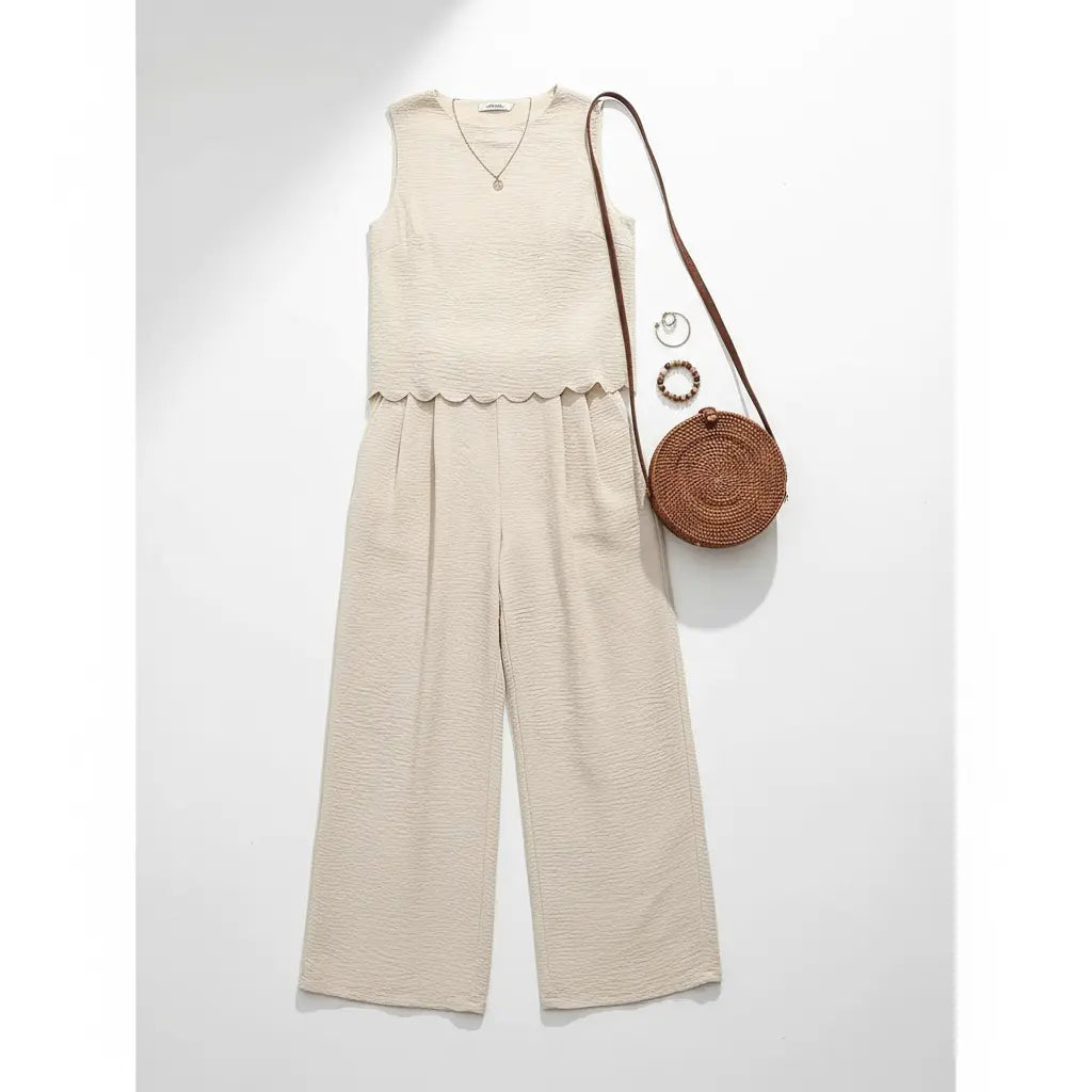 Casual Women's Tank Top & Trousers Set - Loran