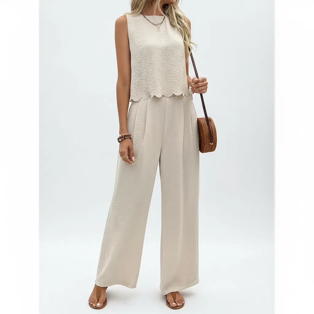 Casual Women's Tank Top & Trousers Set - Loran