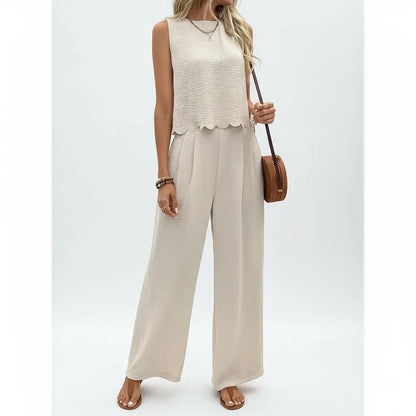 Casual Women's Tank Top & Trousers Set - Loran