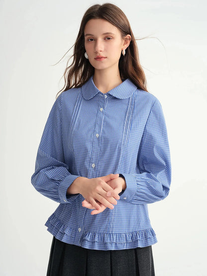 Cozy Plus-Size Winter Shirt Dress: Striped & Gathered - Loran