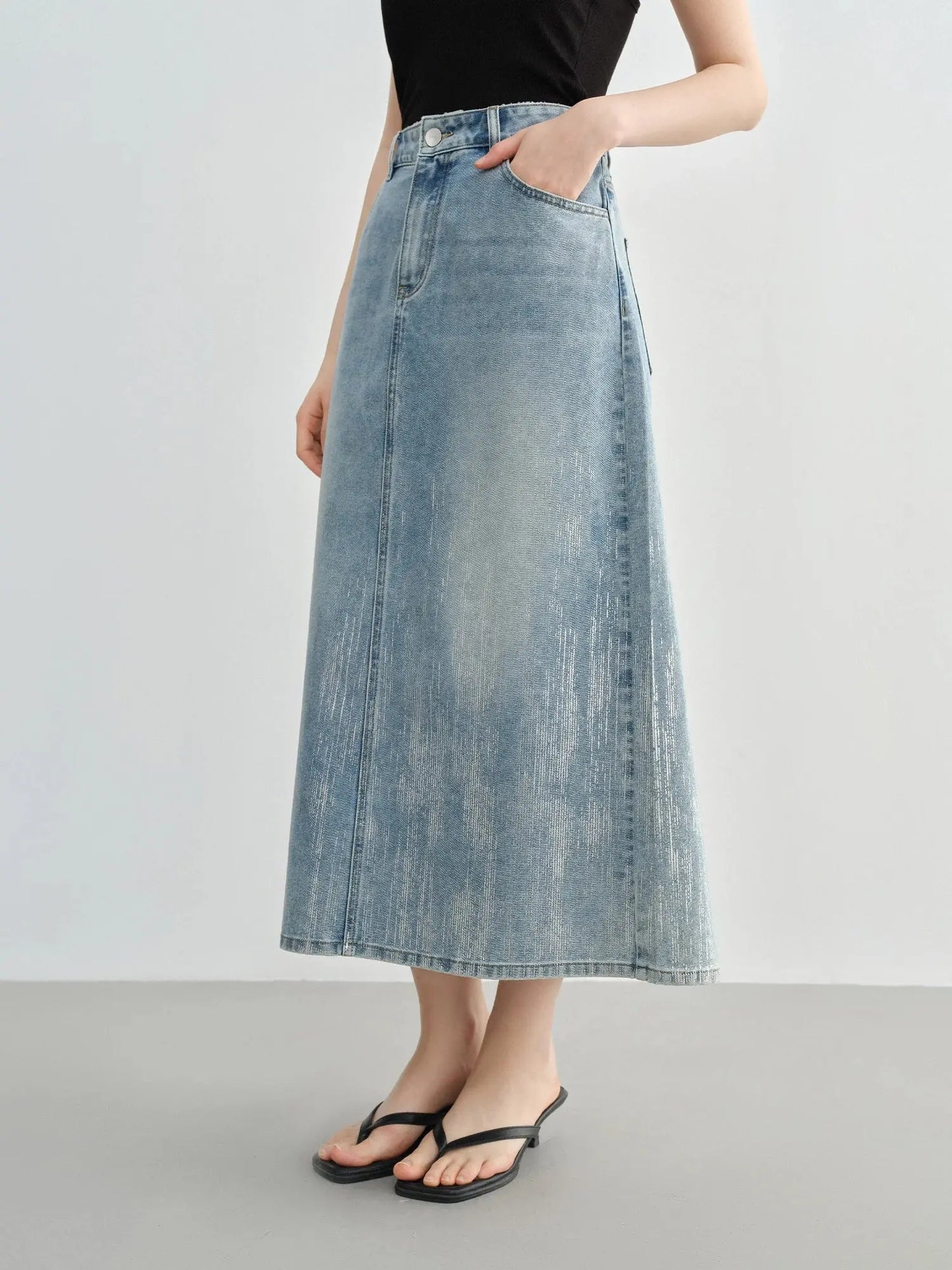 High-Waist Slimming Denim Skirt LORAN STORE