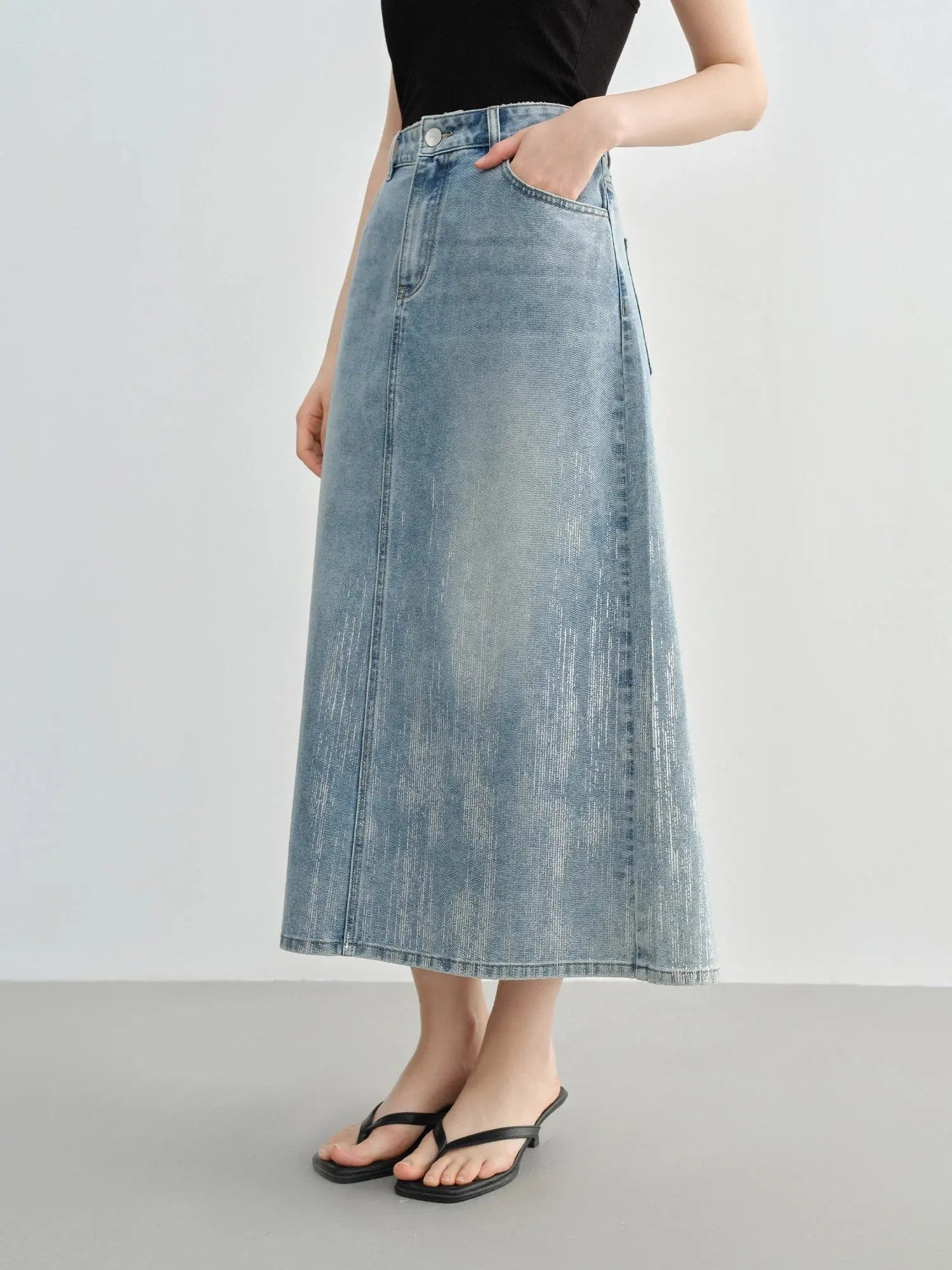 High-Waist Slimming Denim Skirt LORAN STORE