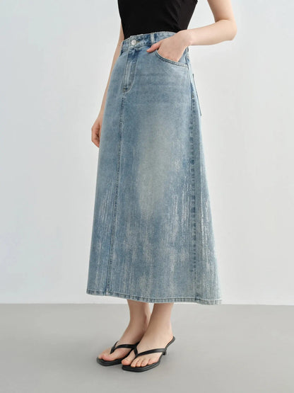 High-Waist Slimming Denim Skirt LORAN STORE
